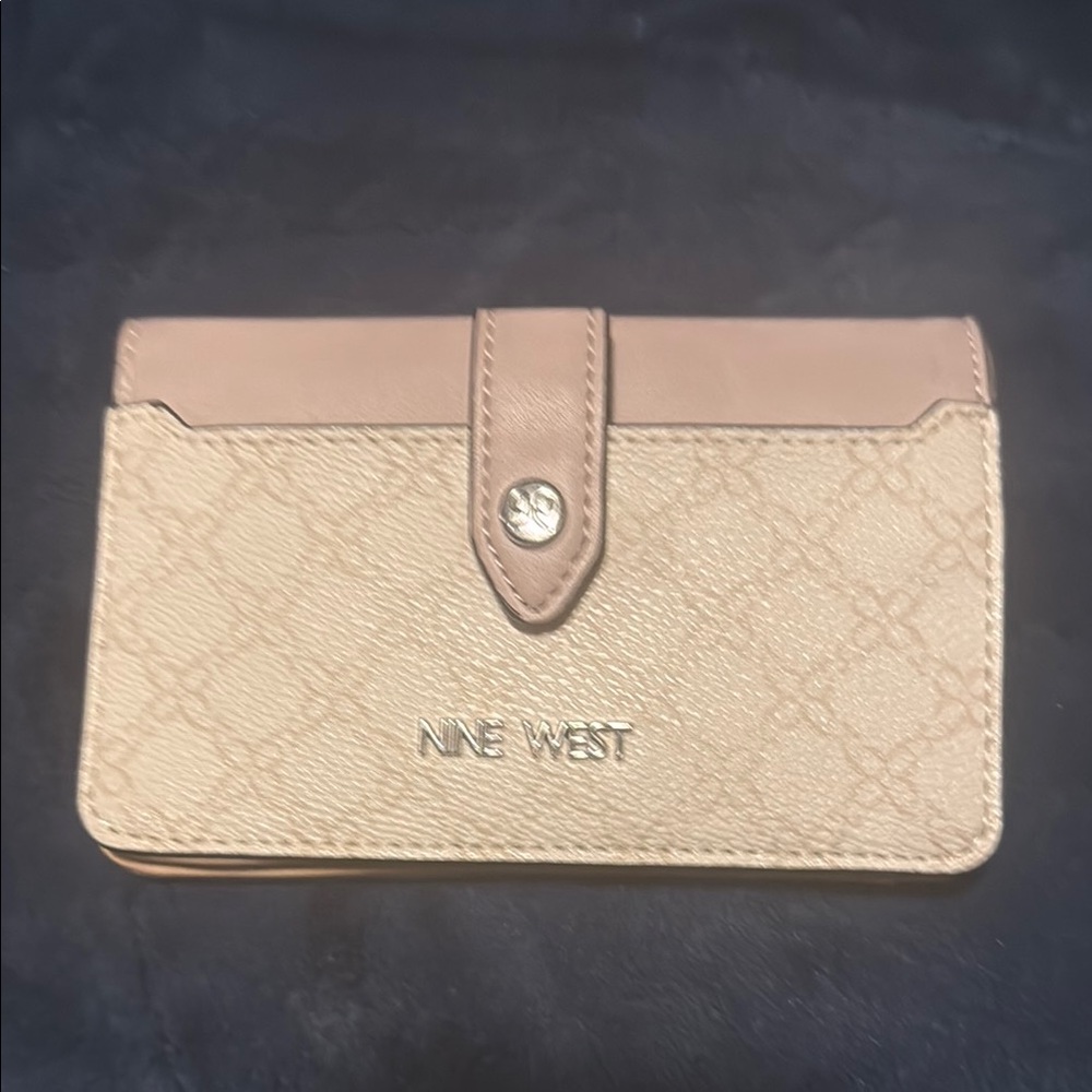 Nine West Cream and Pink Quilted Wallet